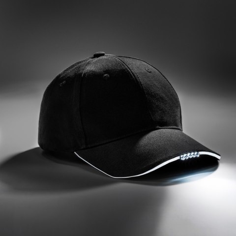 CZAPKA LED Z LATARKĄ W DASZKU DLA MECHANIKA DIODY