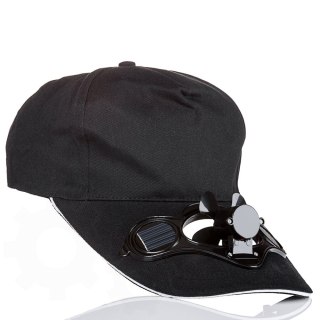 CZAPKA Z WIATRACZKIEM CZARNY DASZKIEM CHŁODZI