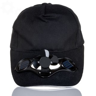 CZAPKA Z WIATRACZKIEM CZARNY DASZKIEM CHŁODZI