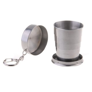 KIELISZEK TELESKOPOWY SKŁADANY TURYSTYCZNY STALOWY