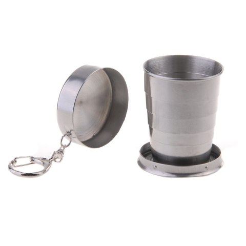 KIELISZEK TELESKOPOWY SKŁADANY TURYSTYCZNY STALOWY