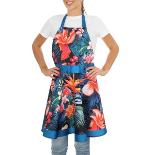 NITLY PARADISE BLUE - FARTUSZEK SUKIENKA - PRODUKT POLSKI KWIATY STRELICJE