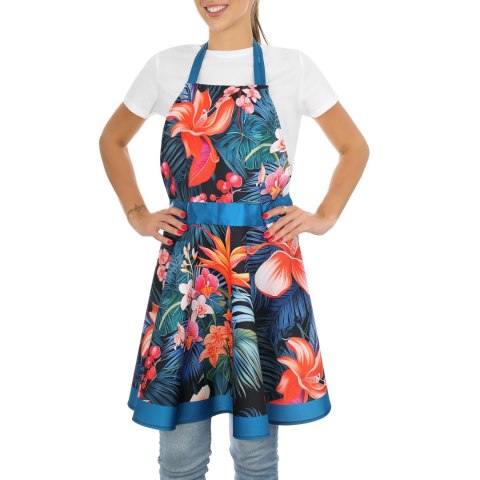 NITLY PARADISE BLUE - FARTUSZEK SUKIENKA - PRODUKT POLSKI KWIATY STRELICJE