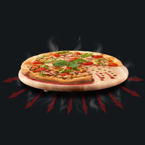 PIZZA AERATOR DESKA NA PIZZĘ DREWNIANIA OKRĄGŁA