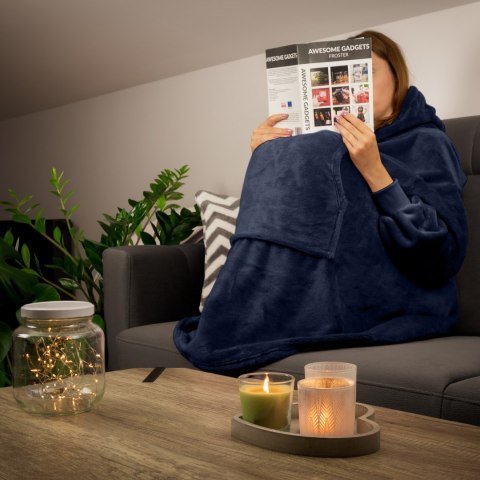 BLUZAIR BLUZA KOC HOODIE OVERSIZE POLSKA GRANATOWY