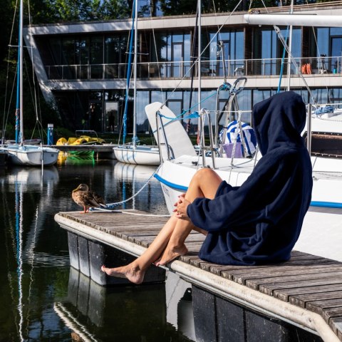 BLUZAIR BLUZA KOC HOODIE OVERSIZE POLSKA GRANATOWY