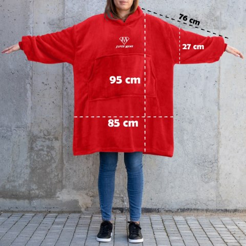 BLUZAIR SUPER MAMA - BLUZA KOC - CZERWONY - PREZENT NA DZIEŃ MAMY