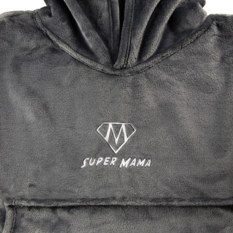 BLUZAIR SUPER MAMA - BLUZA KOC - SZARY - PREZENT NA DZIEŃ MAMY