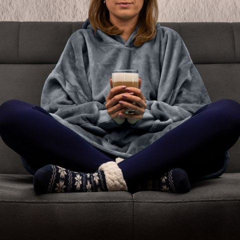 BLUZAIR SUPER MAMA - BLUZA KOC - SZARY - PREZENT NA DZIEŃ MAMY