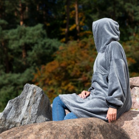 BLUZAIR SUPER MAMA - BLUZA KOC - SZARY - PREZENT NA DZIEŃ MAMY