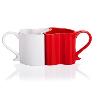 DWA KUBKI W KSZTAŁCIE SERCA NA PREZENT WALENTYNKI