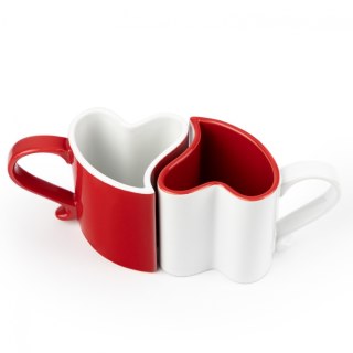 DWA KUBKI W KSZTAŁCIE SERCA PREZENT NA WALENTYNKI