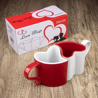 DWA KUBKI W KSZTAŁCIE SERCA PREZENT NA WALENTYNKI