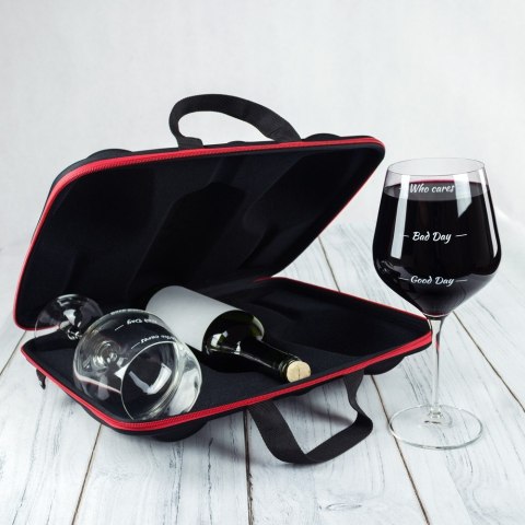 ETUI NA WINO I 2 KIELISZKI WHO CARES WALENTYNKI