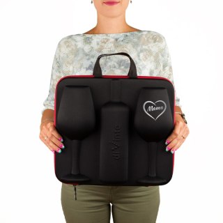 ETUI NA WINO Z KIELISZKAMI DIVINTO DLA MAMY - PREZENT NA DZIEŃ MATKI