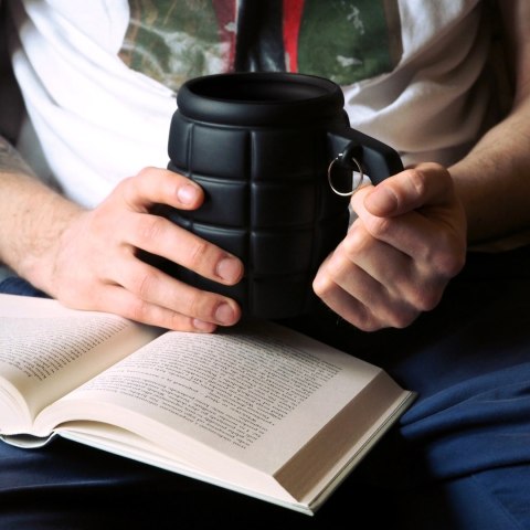 GIGANTYCZNY KUBEK GRANAT CZARNY PREZENT DZIEŃ OJCA