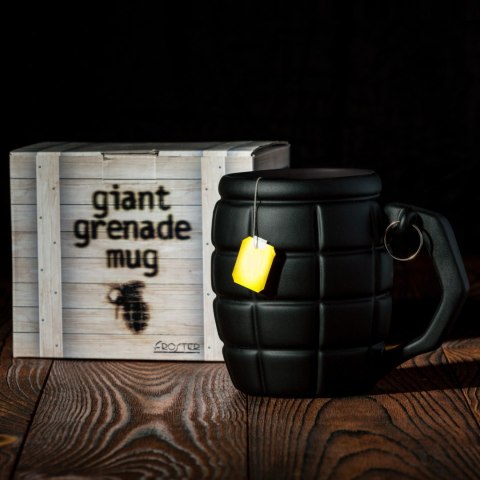 GIGANTYCZNY KUBEK GRANAT CZARNY PREZENT DZIEŃ OJCA