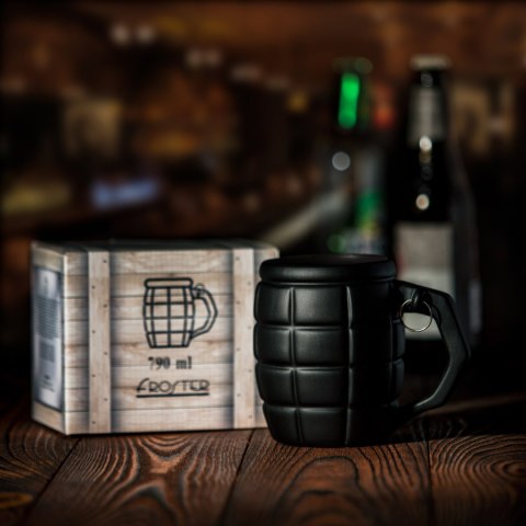 GIGANTYCZNY KUBEK GRANAT CZARNY PREZENT DZIEŃ OJCA