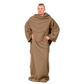 KOCYK SZLAFROK CAPPUCCINO KOC BEŻOWY Z RĘKAWAMI