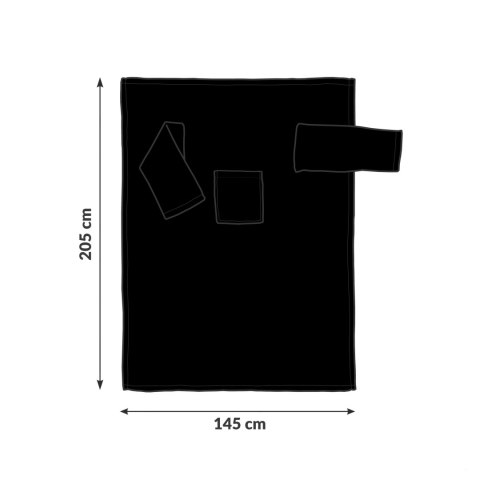 KOCYKO - SZLAFROK CZARNY PREZENT DLA MĘŻA CHŁOPAKA