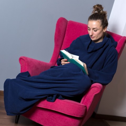 KOCYKO - SZLAFROK GRANATOWY PREZENT MĘŻA CHŁOPAKA