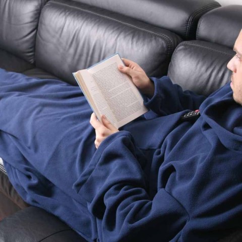 KOCYKO - SZLAFROK GRANATOWY PREZENT MĘŻA CHŁOPAKA