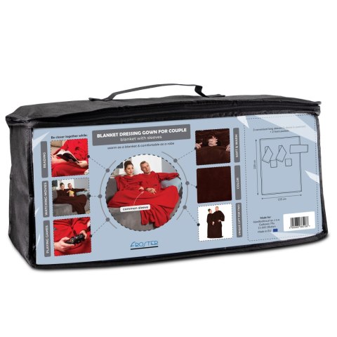 KOCYKO - SZLAFROK DLA PARY CZERWONY PREZENT ŚLUBNY