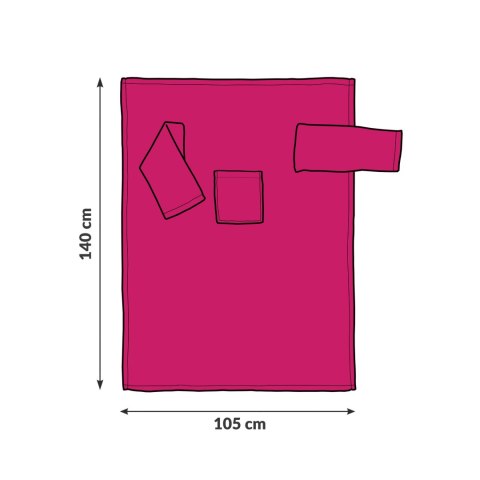 KOCYKO - SZLAFROK JUNIOR FUKSJA KOC Z RĘKAWAMI