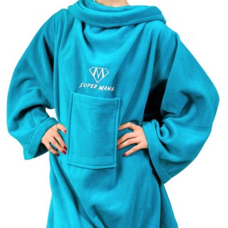 KOCYKO-SZLAFROK SUPER MAMA - NIEBIESKI - PREZENT NA DZIEŃ MAMY