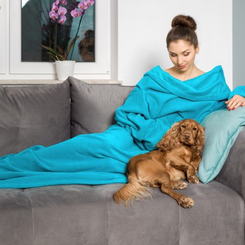 KOCYKO-SZLAFROK SUPER MAMA - NIEBIESKI - PREZENT NA DZIEŃ MAMY