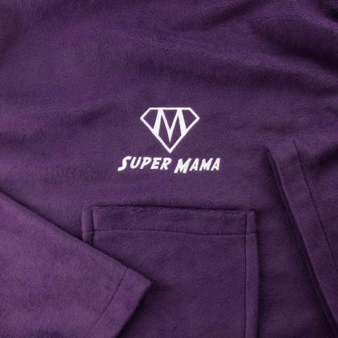 KOCYKO-SZLAFROK SUPER MAMA - ŚLIWKA - PREZENT NA DZIEŃ MAMY