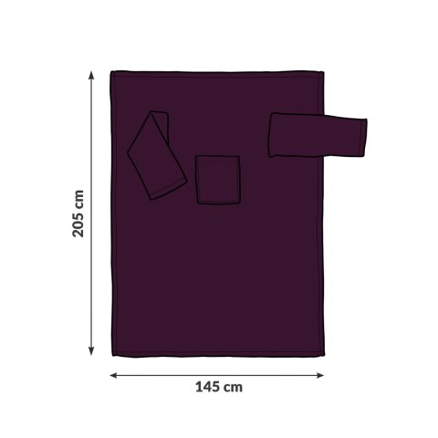 KOCYKO-SZLAFROK SUPER MAMA - ŚLIWKA - PREZENT NA DZIEŃ MAMY