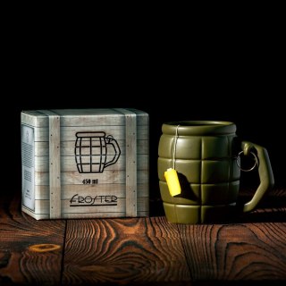 KUBEK GRANAT ZIELONY PREZENT DZIEŃ OJCA DZIADKA