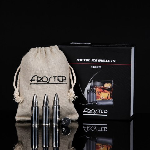 METALOWE POCISKI DO DRINKÓW - SREBRNE