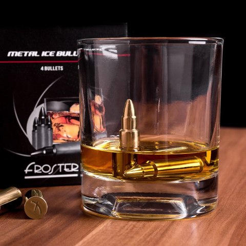 METALOWE POCISKI DO DRINKÓW - ZŁOTE