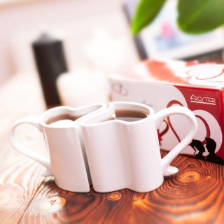 ZAKOCHANE KUBKI BIAŁY ZESTAW KOMPLET MĄŻ ŻONA ŚLUB