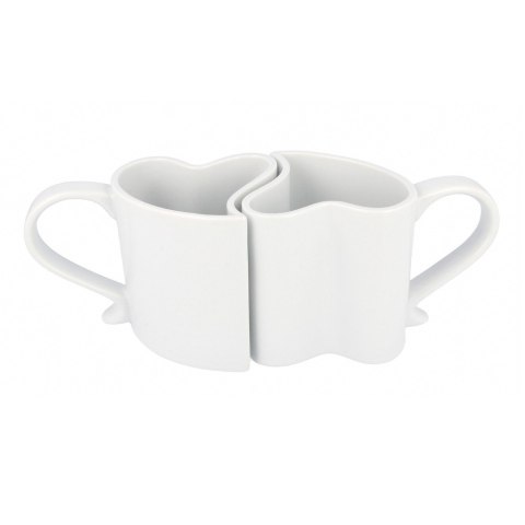 ZAKOCHANE KUBKI BIAŁY ZESTAW KOMPLET MĄŻ ŻONA ŚLUB