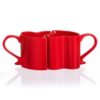 ZAKOCHANE KUBKI CZERWONY ZESTAW MĄŻ ŻONA ROCZNICA