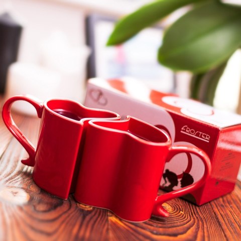 ZAKOCHANE KUBKI CZERWONY ZESTAW MĄŻ ŻONA ROCZNICA