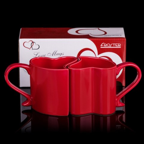 ZAKOCHANE KUBKI CZERWONY ZESTAW MĄŻ ŻONA ROCZNICA