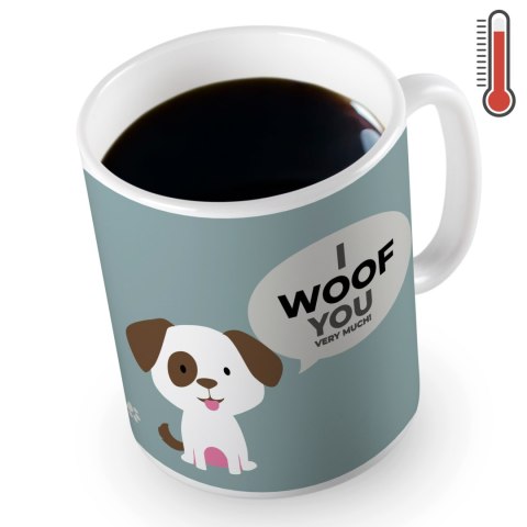 ZASKAKUJĄCY KUBEK PIESEK TERMOAKTYWNY WALENTYNKI