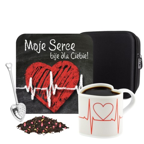 ZESTAW PREZENTOWY - MOJE SERCE BIJE DLA CIEBIE - NA ROCZNICE, WALENTYNKI