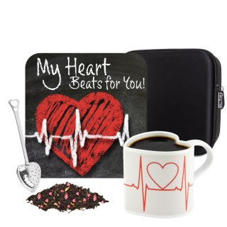 ZESTAW PREZENTOWY DLA ZAKOCHANYCH - MY HEART BEATS FOR YOU
