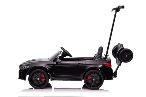 AUTO NA AKUMULATOR BMW M5 Z PLATFORMĄ DLA RODZICA CZARNE LAKIEROWANE