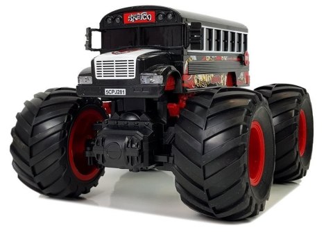 AUTOBUS DUŻE KOŁA ZDALNIE STEROWANY 2.4G DŹWIĘK CZARNY