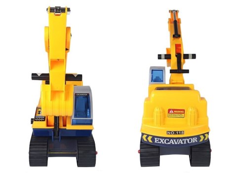 DUŻA KOPARKA JEŹDZIK KOPARKA BUDOWA KASK ŻÓŁTY