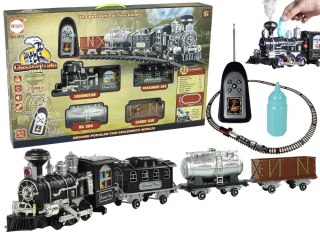 OGROMNA KOLEJKA POCIĄG TORY DŹWIĘK ŚWIATŁA DYM R/C 206,5 CM X 153,5 CM