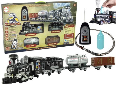 OGROMNA KOLEJKA POCIĄG TORY DŹWIĘK ŚWIATŁA DYM R/C 206,5 CM X 153,5 CM