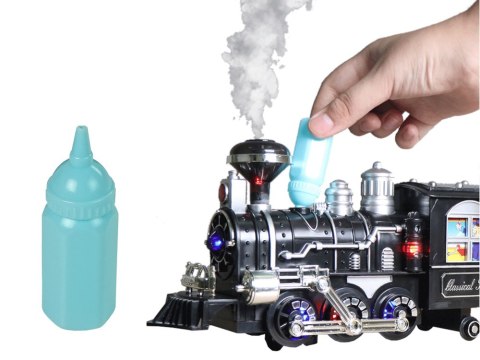 OGROMNA KOLEJKA POCIĄG TORY DŹWIĘK ŚWIATŁA DYM R/C 206,5 CM X 153,5 CM