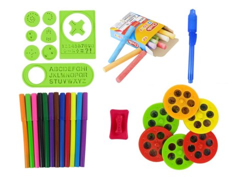 TABLICA DWUSTRONNA KREDOWA PISAKI STOJĄCA PROJEKTOR OBRAZKI CZERWONA